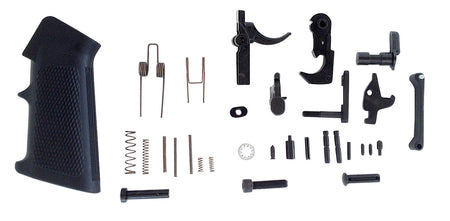 LBE Unlimited Complete AR-15 Lower Parts Kit w/ Pistol Grip, Trigger Guard Black Finish