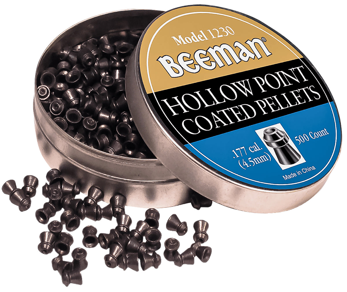 Beeman Hollow Point Coated .177 Lead Pellets for Hunting Airguns 500 Per Tin