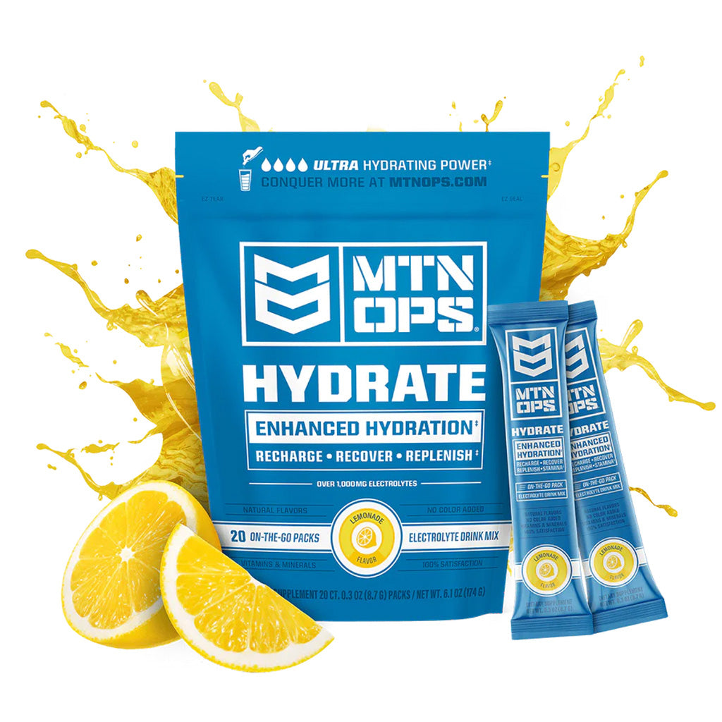 MTN OPS Lemonade Hydrate Trail Pack 20-Count Electrolyte Mix