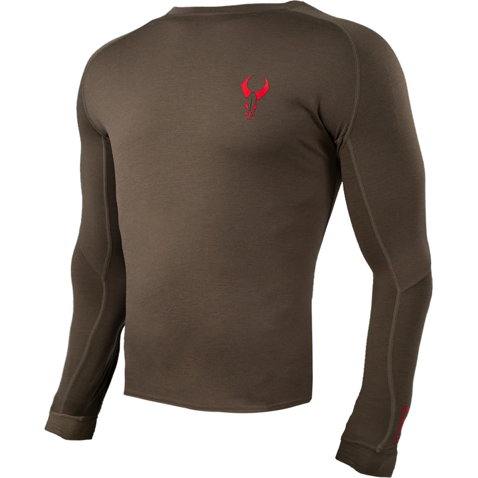 Badlands Pecora DuraSpun Merino Crew Shirt MUD Small