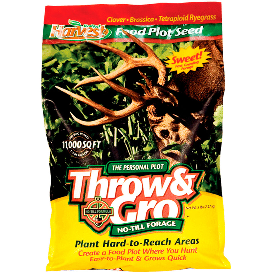 Evolved Throw & Gro Seed Mix with Clover 5 lb Food Plot Bag