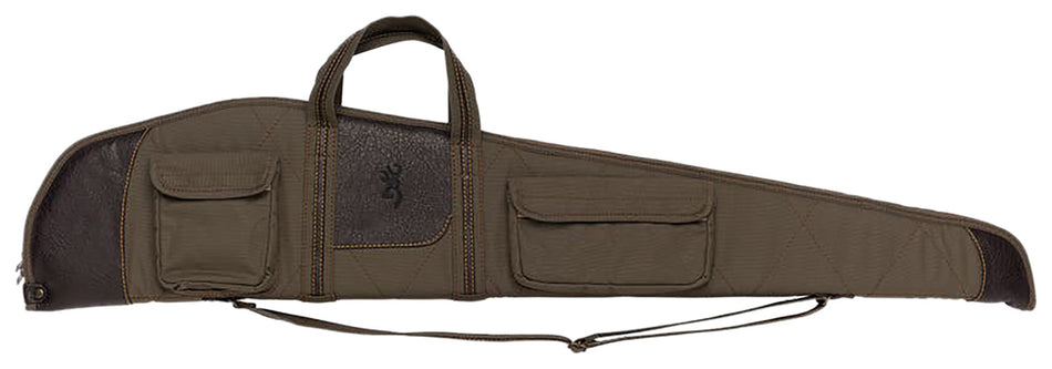 Browning Laredo Rifle Case 48" Olive Cotton Canvas Brown Accents Water Resistant 1415048448