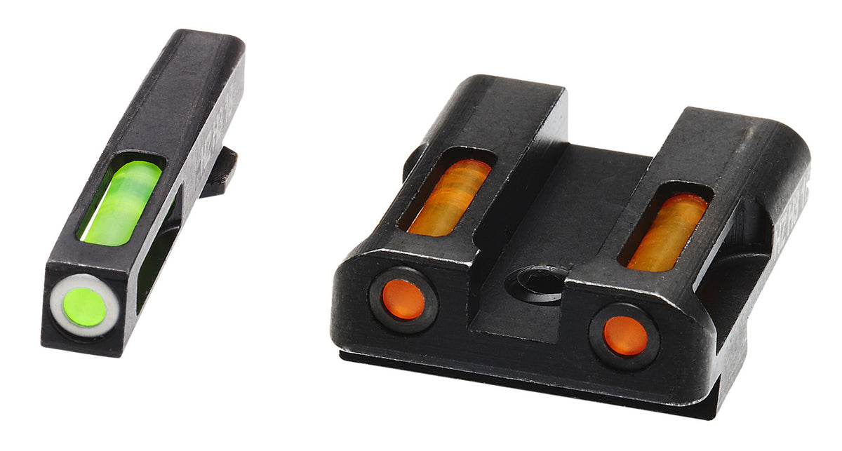HiViz GLN425 LiteWave H3 Sight Set for Glock Pistols - Tritium White Outline Front, Orange Rear
