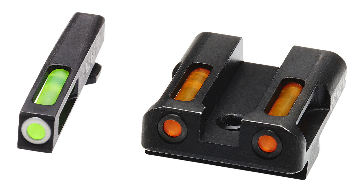 HiViz GLN425 LiteWave H3 Sight Set for Glock Pistols - Tritium White Outline Front, Orange Rear