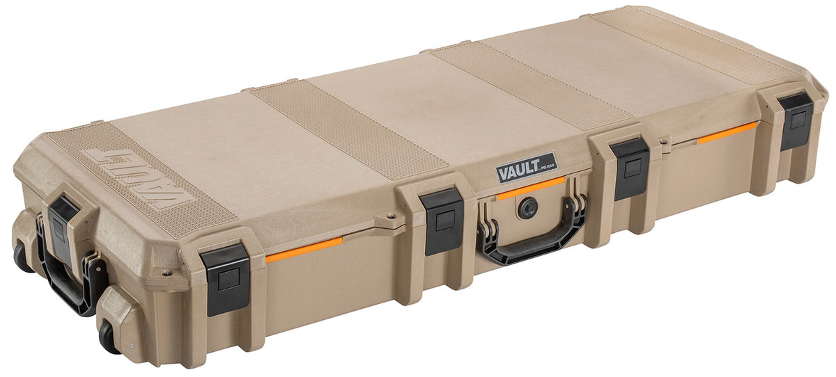 Pelican VCV730 44" Vault Tactical Rifle Case Tan Polymer Wheeled 2 Rifles