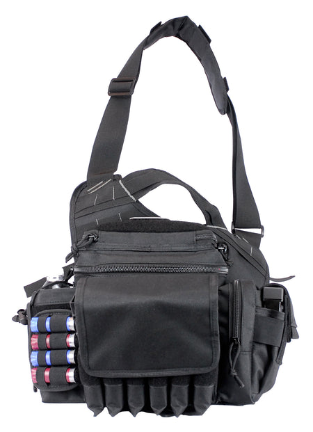 GPS 1180RDPB Black 600D Polyester Tactical Sling Pack, Configurable Holster, Large Internal Storage, 1 Handgun