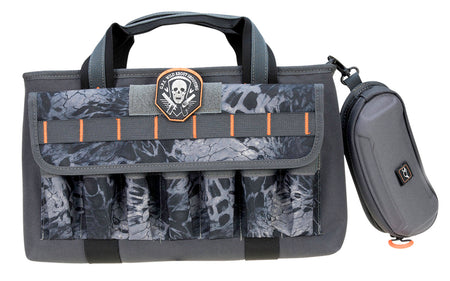 GPS 1409PCPM PRYM1 Blackout Double Pistol Case with Velour-Lined Glasses Pocket, Visual ID System, 4 Pistols
