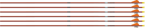 Easton 5MM FMJ 340 Arrow Pack (6) Autumn Orange with 2" Bully Vanes