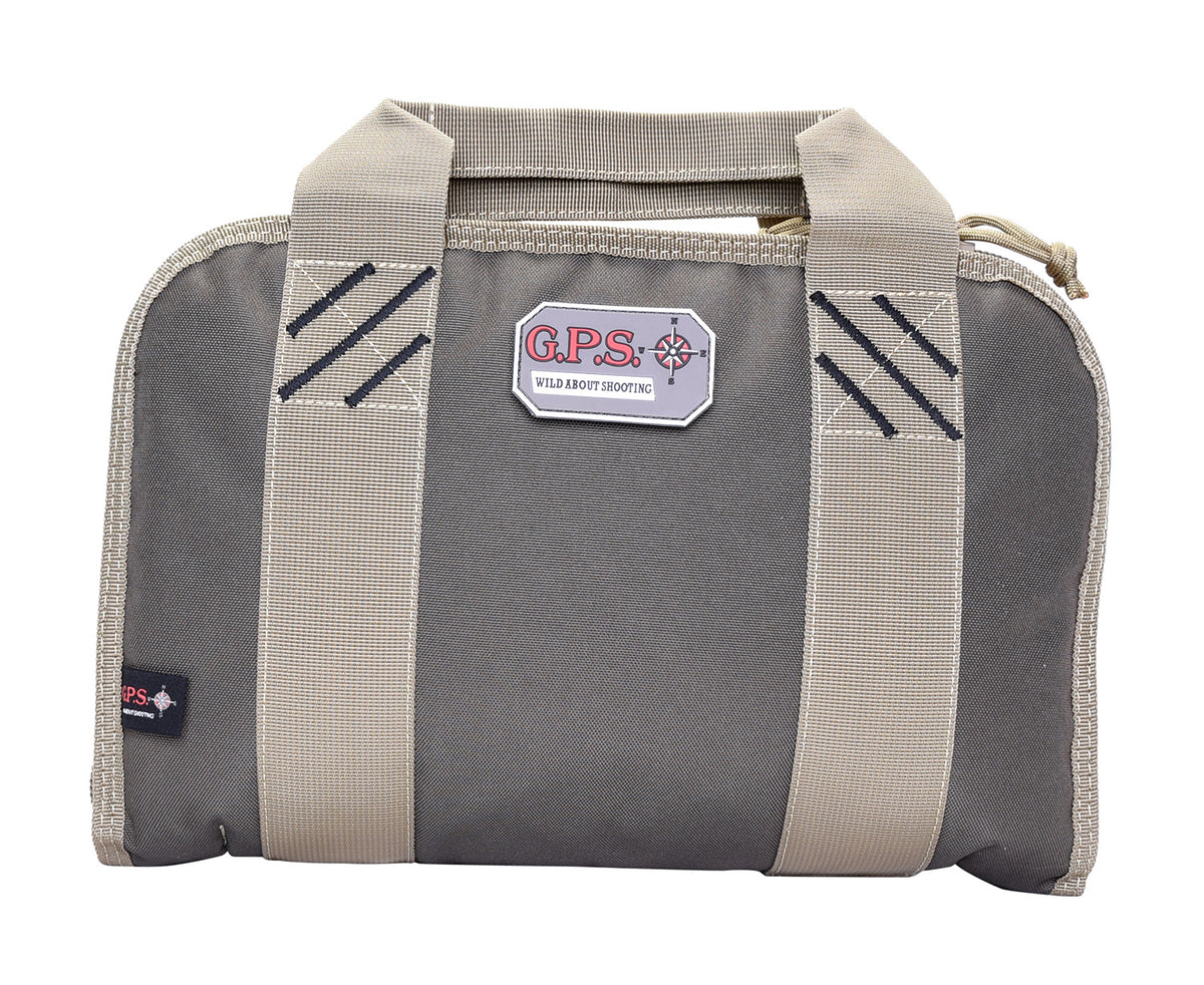 GPS 1308PCRK Rifle Green Double Pistol Range Case with Visual ID Storage and Lockable Heavy-Duty Zippers