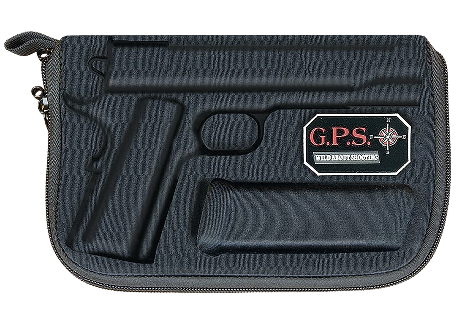 GPS 907PC Black Custom Molded Handgun Case with Oil-Resistant Lining, Fits Glock 17/19/22/23/26/27