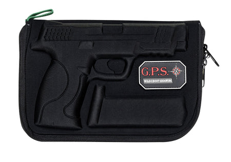 GPS 912PC Black Custom Molded Handgun Case with Oil-Resistant Lining for S&W M&P 9mm Luger/40 S&W/45 ACP