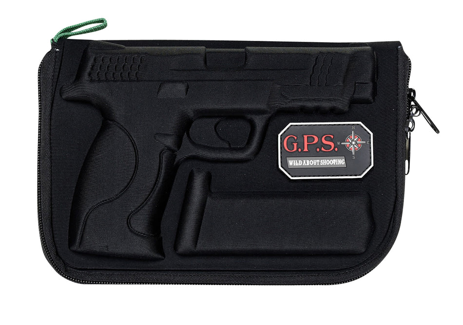 GPS 912PC Black Custom Molded Handgun Case with Oil-Resistant Lining for S&W M&P 9mm Luger/40 S&W/45 ACP