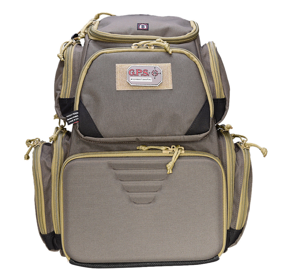GPS Sporting Clays Range Backpack Olive Visual ID System and Pull-Out Rain Cover