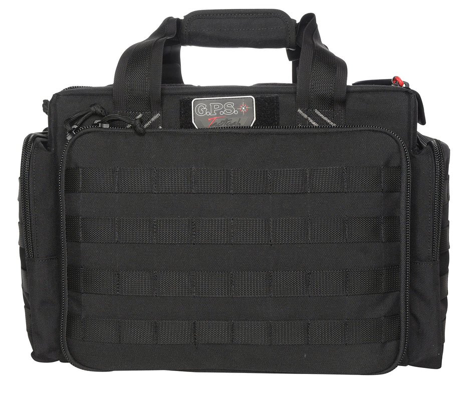 GPS Bags GPST1714LRB Black Tactical Range Bag with Foam Cradle for 5 Handguns, Mag Pockets & Ammo Dump Cups