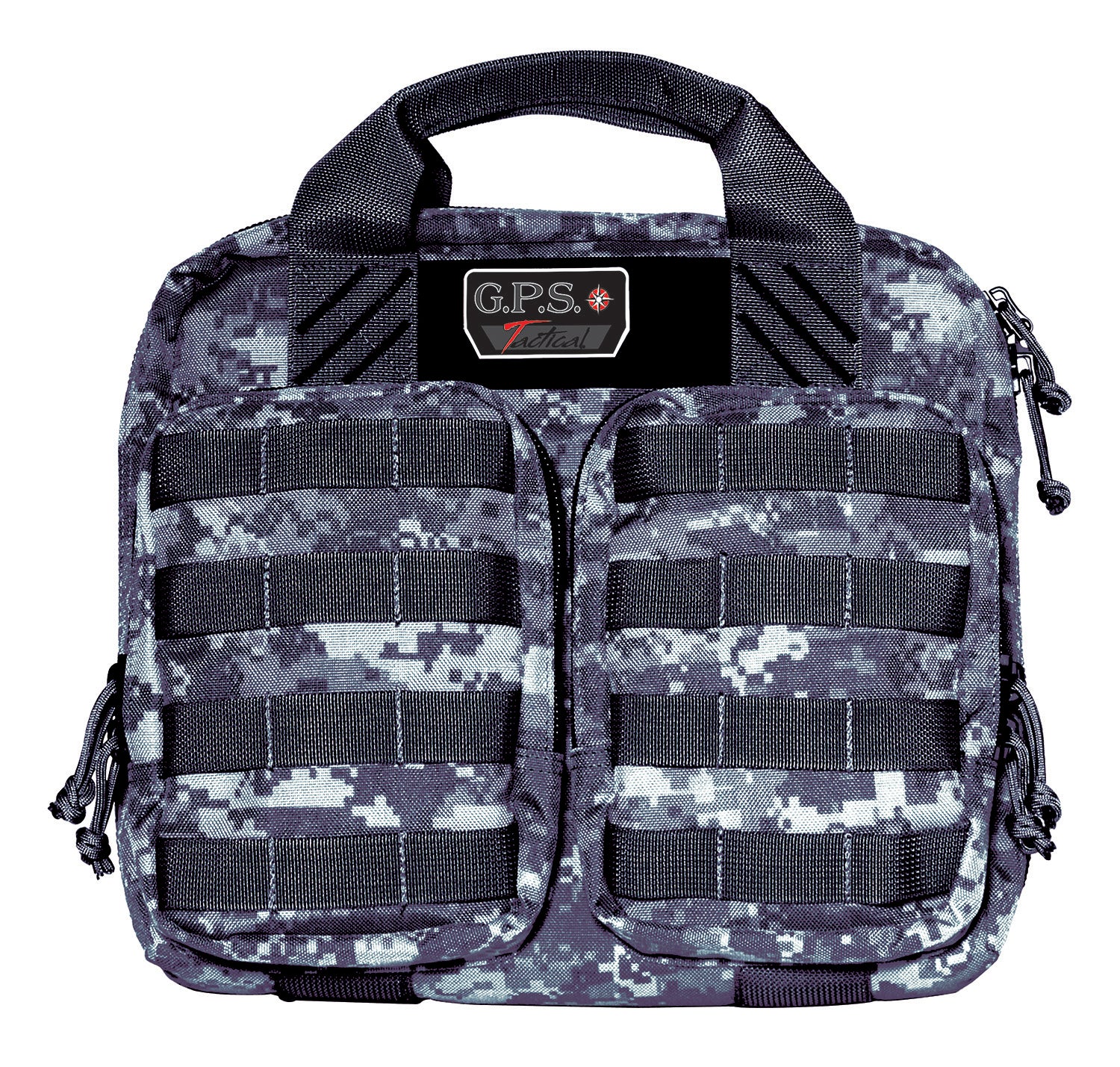 GPS Bags T1413PCG Gray Digital Tactical Case with Visual ID System & Ammo Pockets Holds 4 Handguns