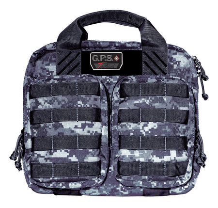 GPS Bags T1413PCG Gray Digital Tactical Case with Visual ID System & Ammo Pockets Holds 4 Handguns