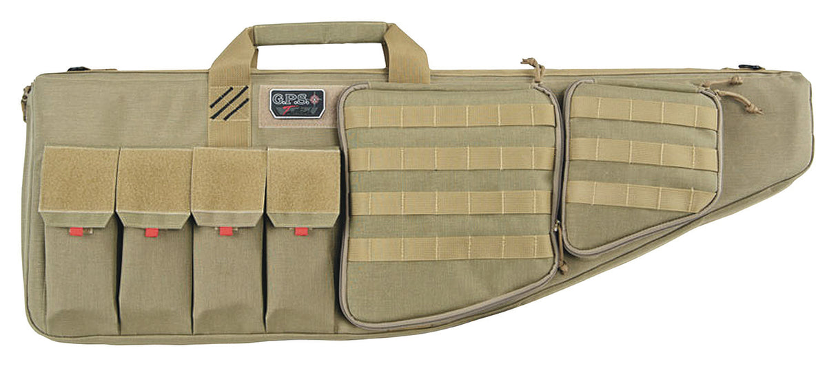 GPS Bags T35ART 35" Tactical AR Case Tan with Visual ID Storage, Handgun Pocket & DuPont Teflon Coating