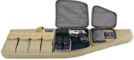 GPS Bags T42ART 42" Tactical AR Case Tan with Visual ID Storage System & External Handgun Pocket