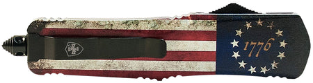 Templar Knife LBRF231 Betsy Ross Gen II Large OTF Double Action Tanto 3.50" 440C Blade 5.25" Flag Handle