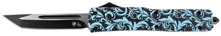 Templar Gen II MMDT231 Maiden Teal OTF Slim Tanto Knife, 3.43" Black Oxide 440C Blade, 5.05" Teal Aluminum Handle with Glass Breaker