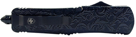 Templar Gen II MMDG131 Maiden Gloss OTF Slim Dagger Knife, 3.43" Black Oxide 440C Blade, 5.05" Black Gloss Aluminum Handle with Glass Breaker