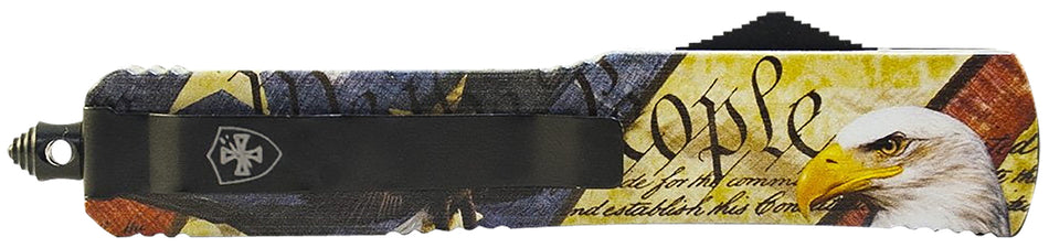 Templar Knife SEG332 Gen II We The People Eagle Small 2.69" OTF Drop Point 440C SS Blade 4.31" Aluminum Handle Glass Breaker