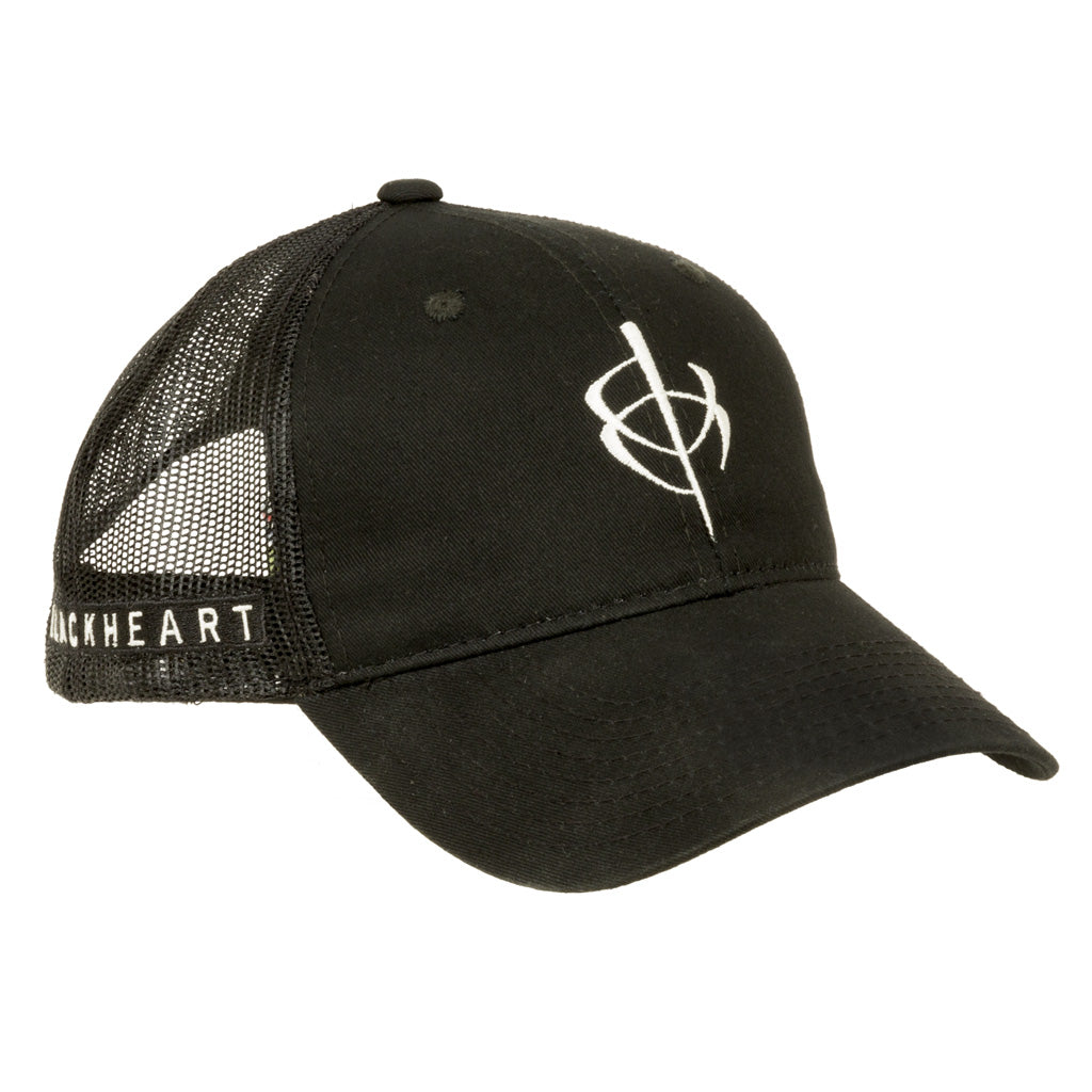 BlackHeart One Size Adjustable Mesh Back Cap Black