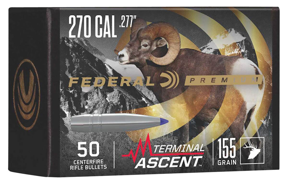 Federal PB277TA2 Premium Terminal Ascent Component 270 Cal 155gr Bullets 50/Box