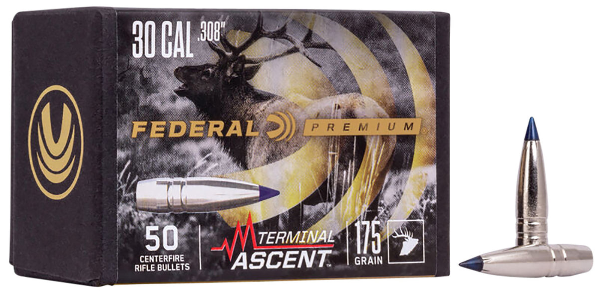 Federal Premium Terminal Ascent 30 Cal 215gr Component Bullets 50/Box