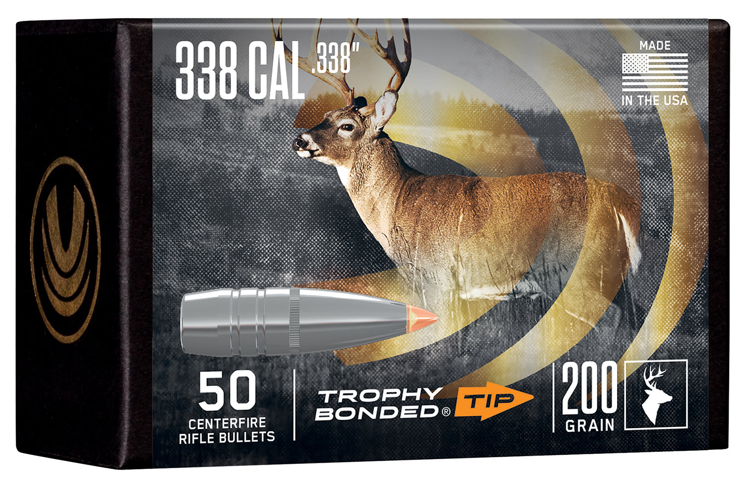 Federal Premium Trophy Bonded Tip .338 Cal 200gr Component Bullets 50/Box
