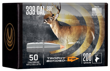 Federal Premium Trophy Bonded Tip .338 Cal 200gr Component Bullets 50/Box
