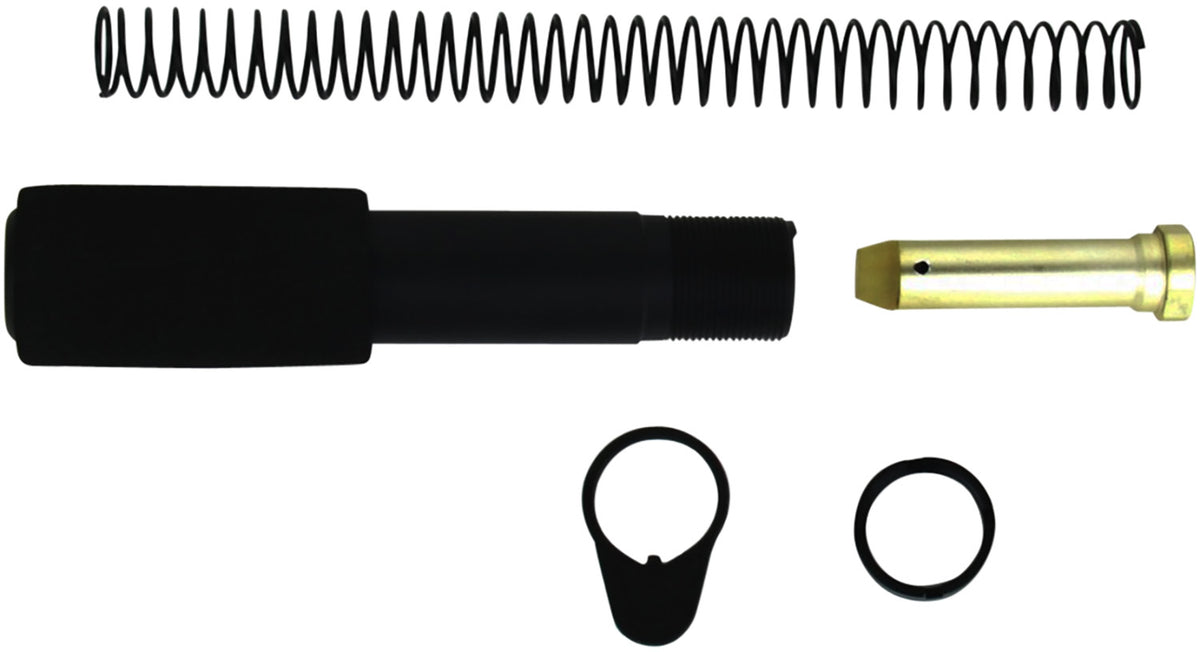 TacFire AR-15 Pistol Buffer Tube Kit with Castle Nut and End Plate Black