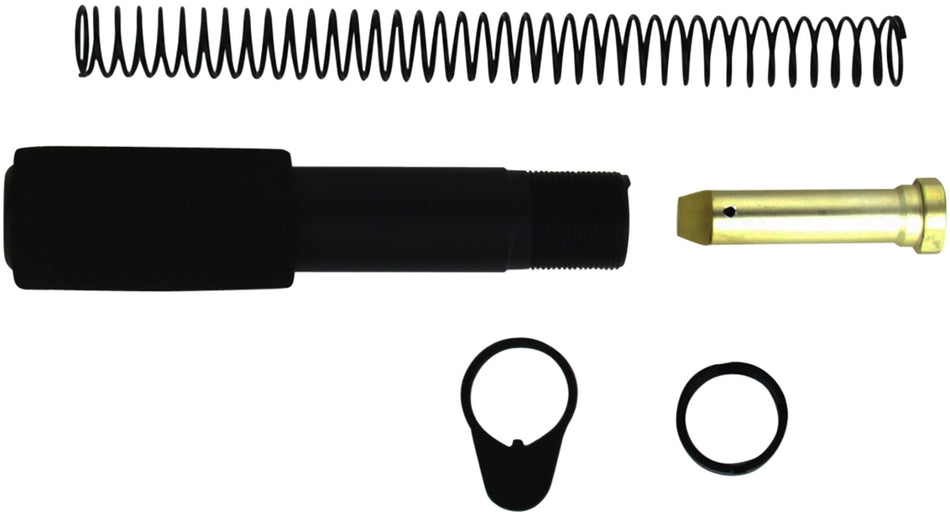 TacFire AR-15 Pistol Buffer Tube Kit with Castle Nut and End Plate Black