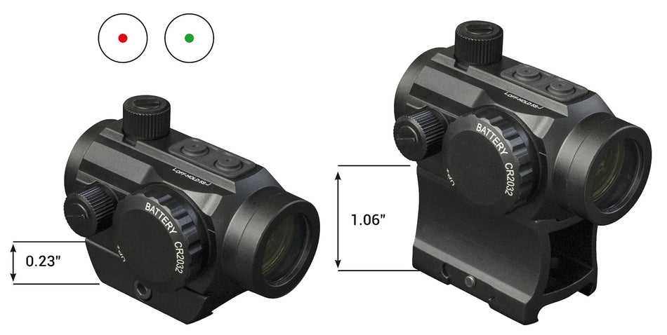 Konus Nuclear 3 MOA Red Green Illuminated Dot Sight 1x22mm Matte Black