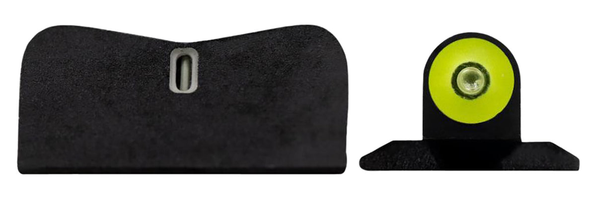 XS Sights SW0036P5Y S&W DXT2 Night Sight Set Yellow Outline Front Sight Green Tritium Bar Rear