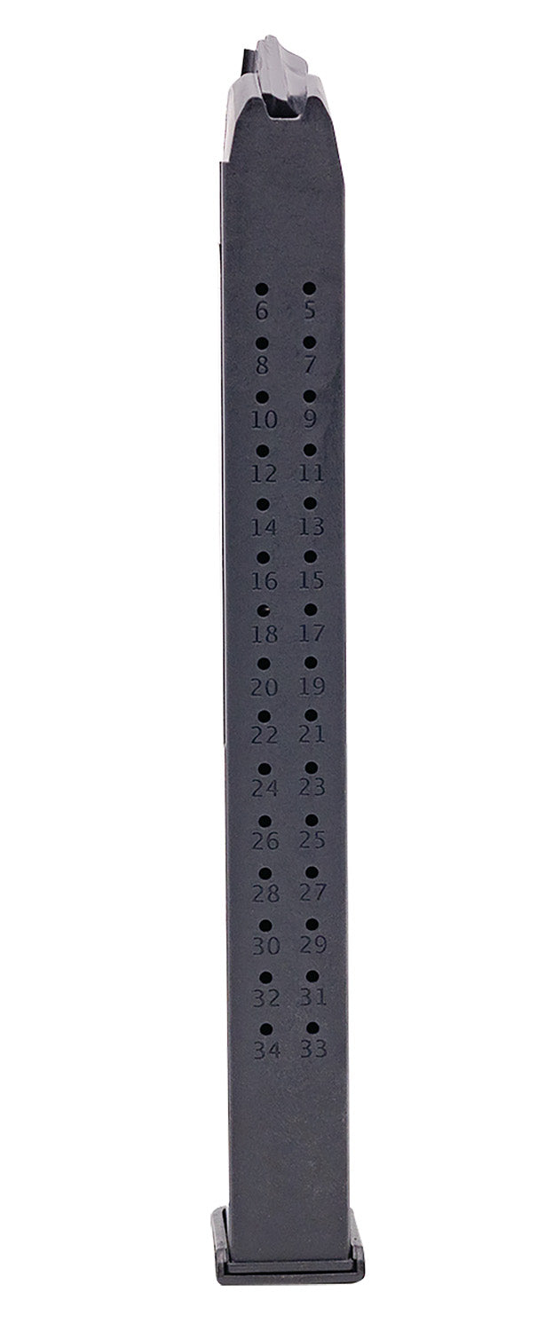 Toolman Tactical Inc GL35B 9mm Luger 35rd Glock-Compatible Magazine Black Polymer