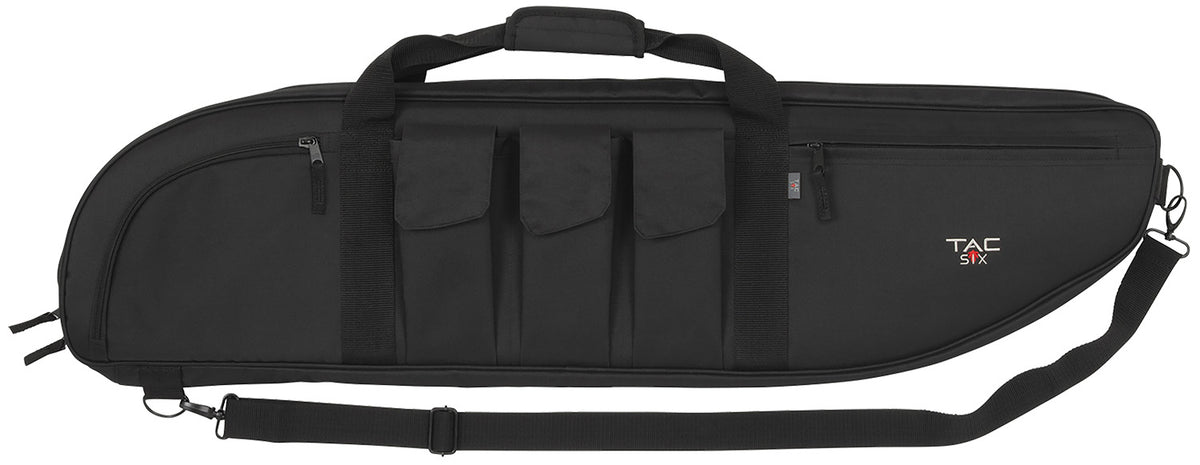 Tac Six Battalion 42" Tactical Rifle Case Black Endura Front Rear Accessory Pockets
