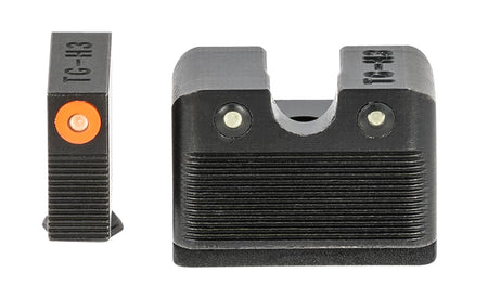 TruGlo TG231G2MC Tritium Pro Black Green Tritium Orange Outline Front Sight & Green Tritium Rear Sight