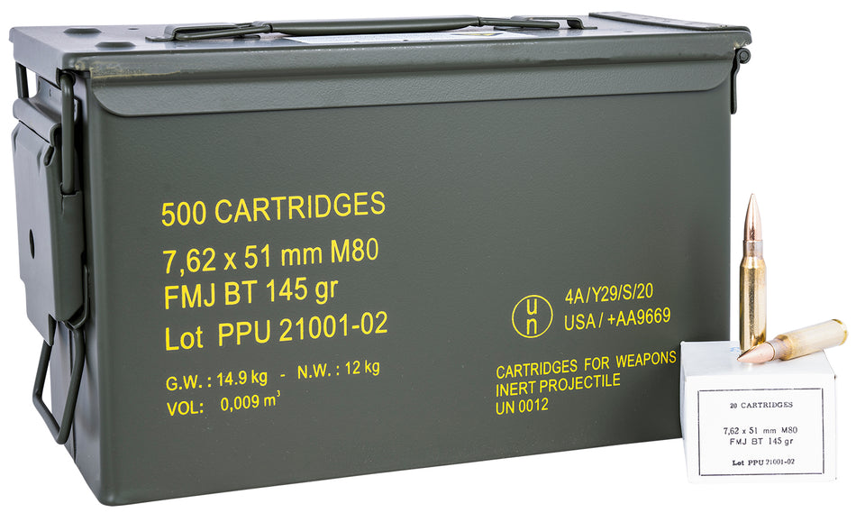 Prvi Partizan Rangemaster Ammo Can .308 Win / 7.62x51mm 145 grain Full Metal Jacket Boat Tail ammunition
