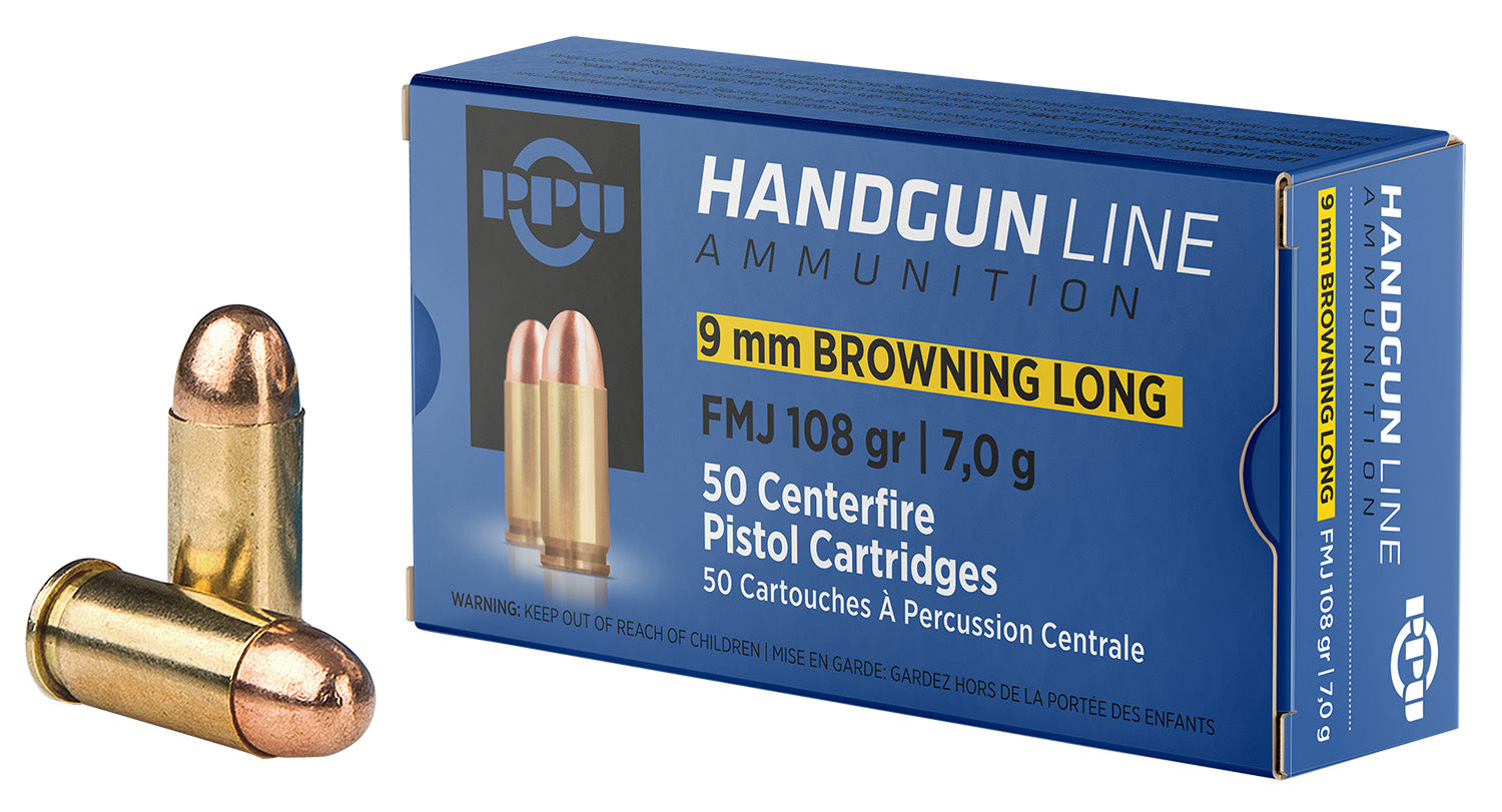 Prvi Partizan  Full Metal Jacket 108 Grain 9mm Browning Long 1148 fps