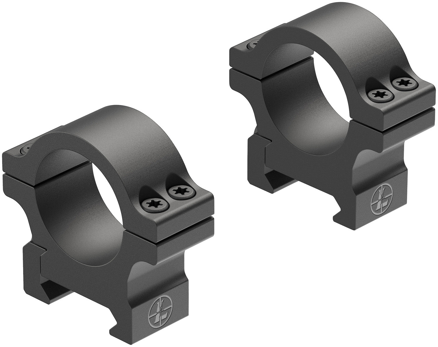 Leupold 180943 1" Maintube Low Matte Black Open Range Cross-Slot Scope Rings