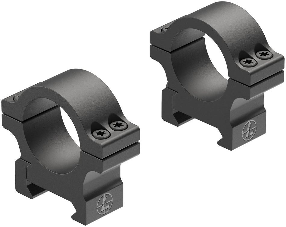 Leupold 180943 1" Maintube Low Matte Black Open Range Cross-Slot Scope Rings