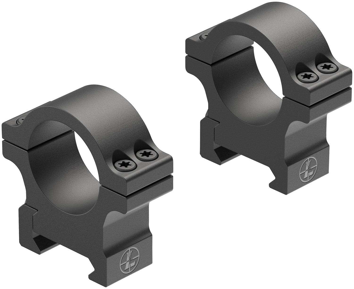 Leupold 180944 1" Maintube Medium Matte Black Open Range Cross-Slot Scope Rings