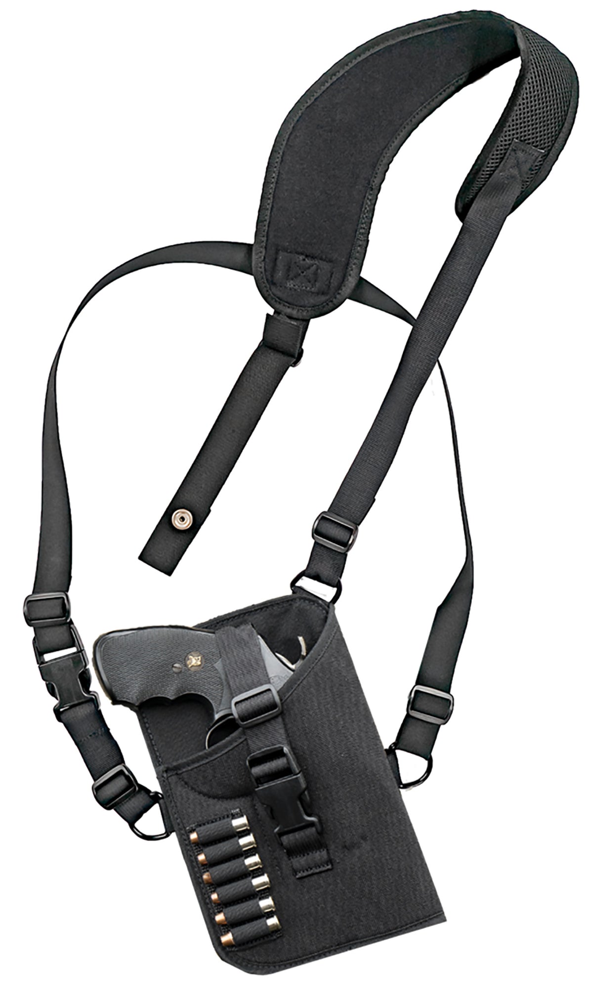 GrovTec US Inc GTHL15102R Trail Pack Shoulder Harness Holster Black Nylon Medium/Large DA Revolver 3-4" Bbl Right Hand