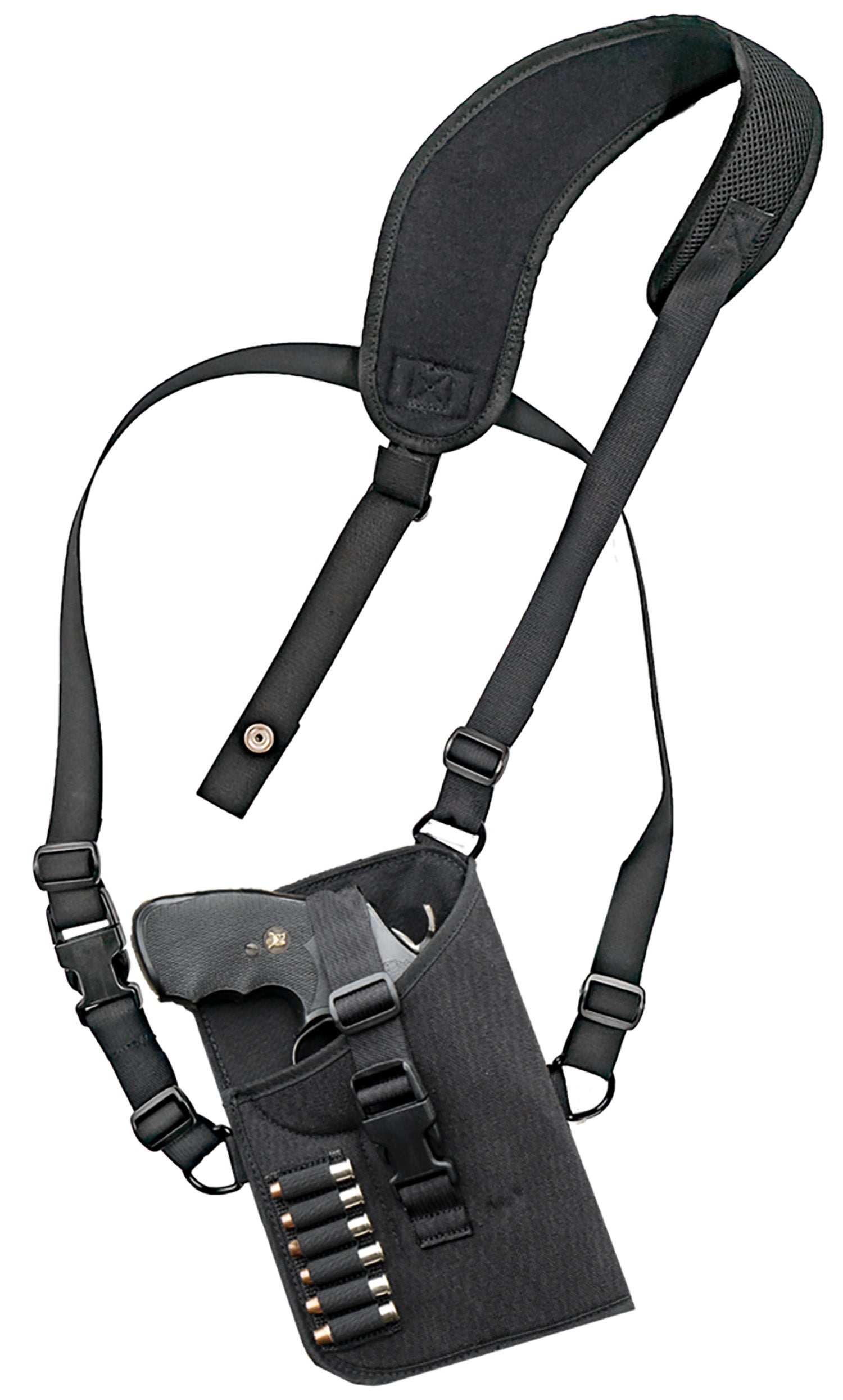 GrovTec US Inc GTHL15102R Trail Pack Shoulder Harness Holster Black Nylon Medium/Large DA Revolver 3-4" Bbl Right Hand