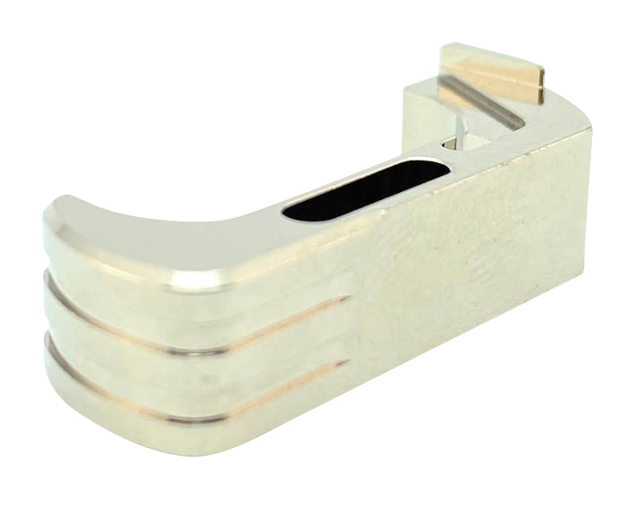Cross Armory Silver Anodized Aluminum Extended Mag Catch Compatible w/ Glock Gen4-5