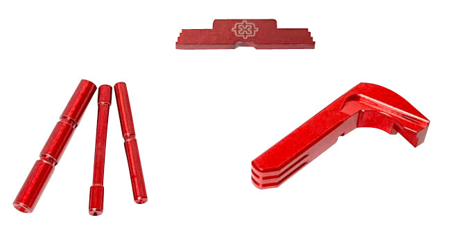 Cross Armory Red Anodized Extended 3-Piece Kit for Glock Gen4 Steel/Aluminum