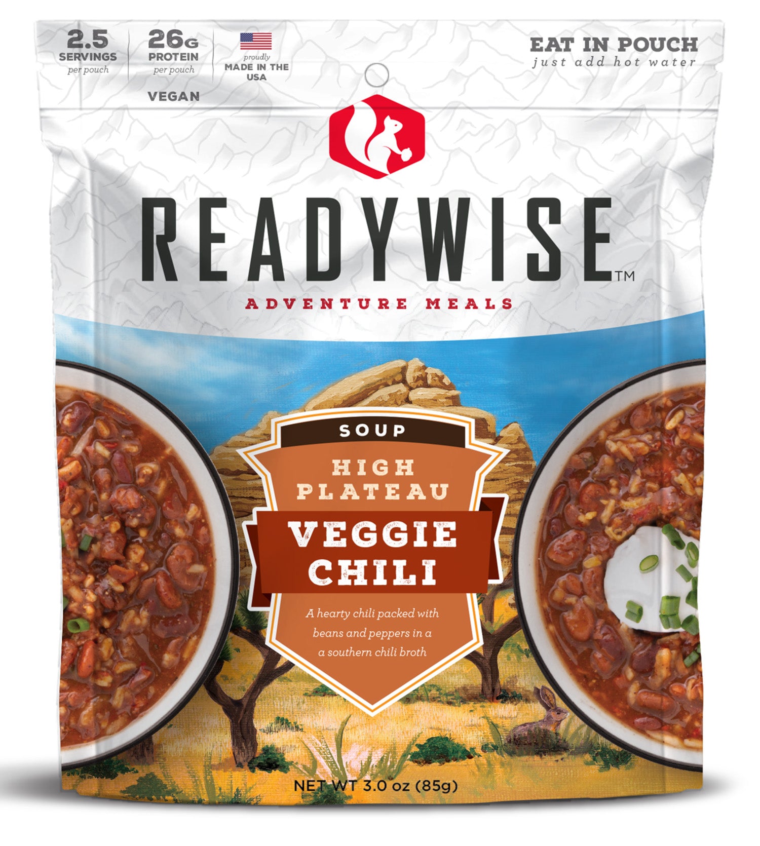 ReadyWise RW05001 Chili Mac w/Beef Survival Food Pouch 2.5 Servings 6 Pack