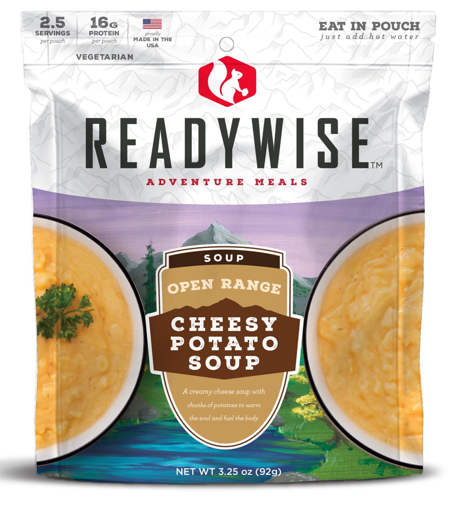 ReadyWise RW05010 Open Range Cheesy Potato Soup Survival Food Pouch 6 Pack
