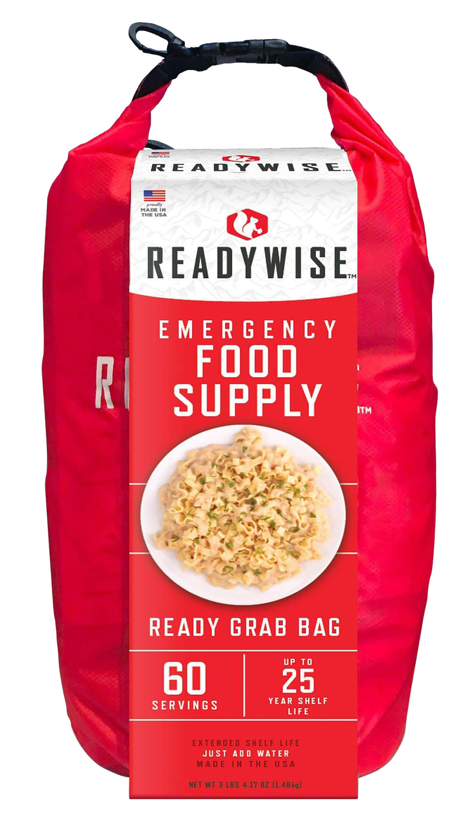 ReadyWise 60-Serving 7-Day Emergency Freeze-Dried Grab-N-Go Food Bag